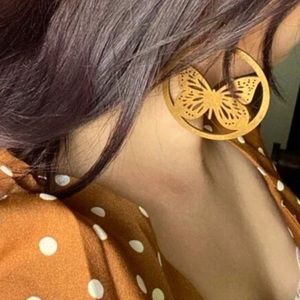 B2G1🦋Boho Butterfly Wooden Earrings | Hollow Out | Laser Cut | Statement NWT